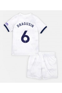 Fotbalové Dres Tottenham Hotspur Radu Dragusin #6 Dětské Domácí Oblečení 2023-24 Krátký Rukáv (+ trenýrky)